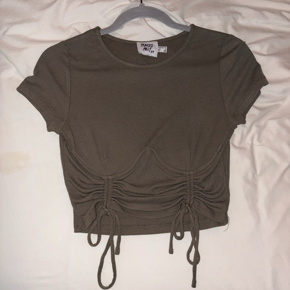 princess polly dark green top